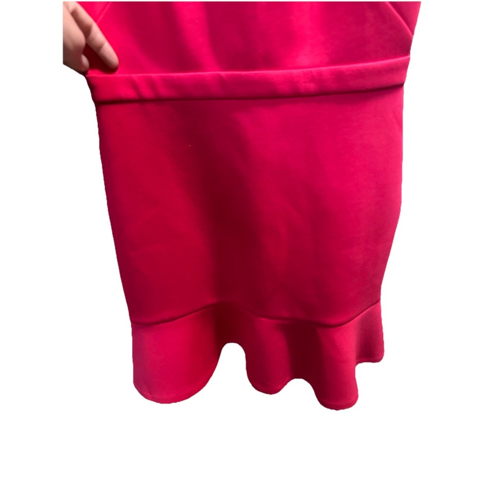 LOFT Pink Dress 4P Ruffle‎ Hem Sleeveless Back Zip - Picture 4 of 7